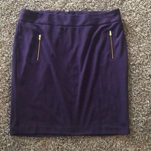 Purple pencil skirt